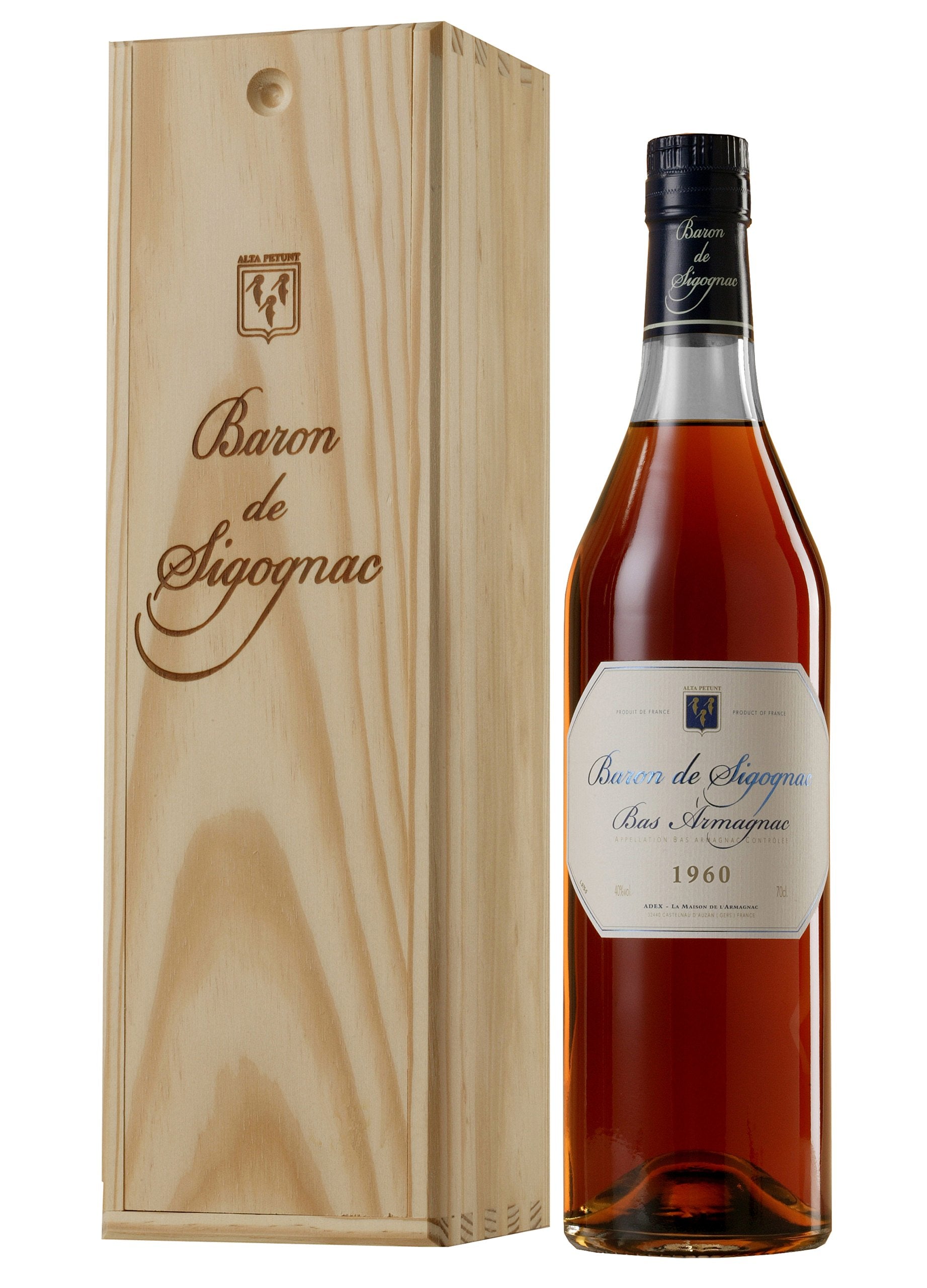 BARON DE SIGOGNAC ARMAGNAC MILLÉSIMÉ 1960 70 Cl